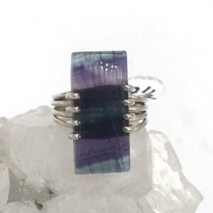 Abstract Fluorite Ring Size 7 1/2