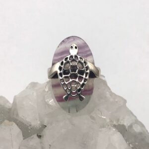 Fabulous Fluorite Turtle Ring Size 7 1/2