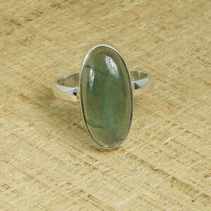Green Fluorite Ring, Oval Gemstone, 925 Sterling Silver, Handmade Jewelry Green Fluorite Ring, Oval Gemstone, 925 Sterling Silver, Handmade Jewelry
