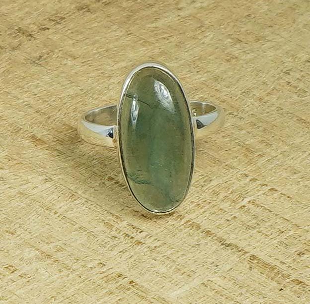 Green Fluorite Ring, Oval Gemstone, 925 Sterling Silver, Handmade Jewelry Green Fluorite Ring, Oval Gemstone, 925 Sterling Silver, Handmade Jewelry