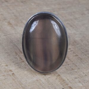 Handmade Fluorite 925 Sterling Silver Adjustable Ring - US 8 / UK P Handmade Fluorite 925 Sterling Silver Adjustable Ring - US 8 / UK P