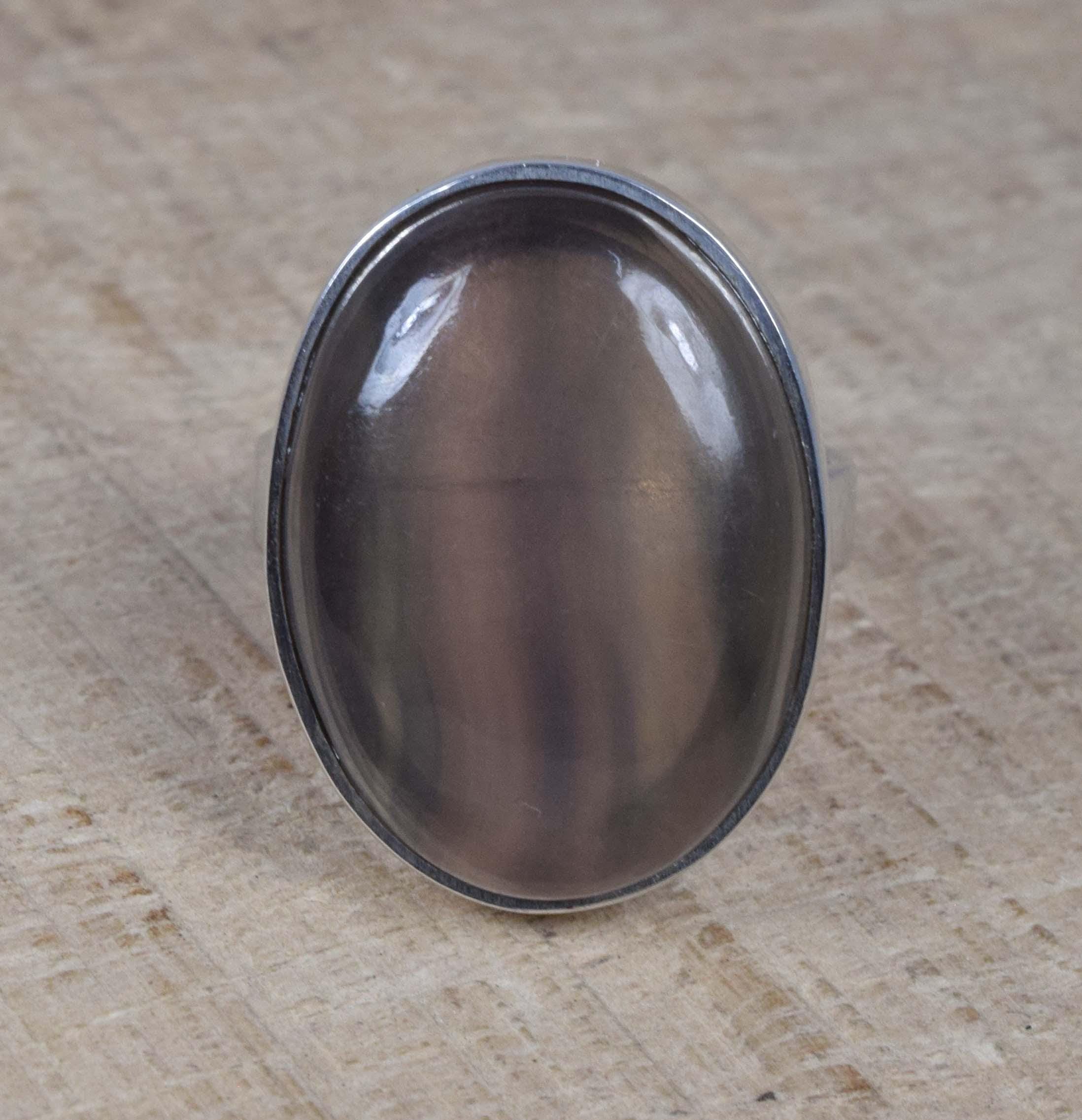 Handmade Fluorite 925 Sterling Silver Adjustable Ring - Us 8 / Uk P