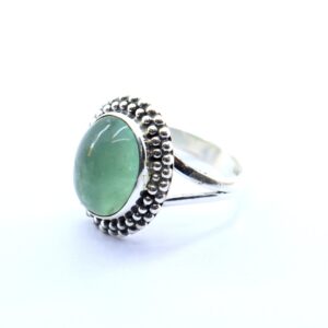 Vintage Fluorite Ring: Minimalist 925 Sterling Silver, February Birthstone Vintage Fluorite Ring: Minimalist 925 Sterling Silver, February Birthstone
