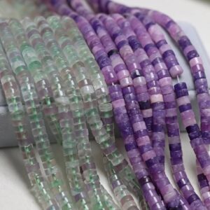 3×6mm Natural Fluorite Rondelle Spacer Loose Beads,diy Handmade Jewelry Making Beaded Accessories,15 Inches One Starand