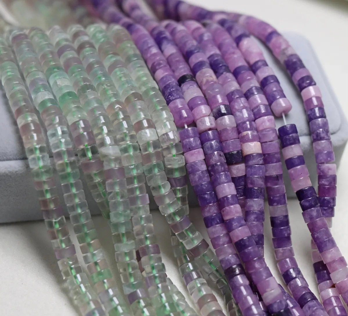 3×6mm Natural Fluorite Rondelle Spacer Loose Beads,diy Handmade Jewelry Making Beaded Accessories,15 Inches One Starand