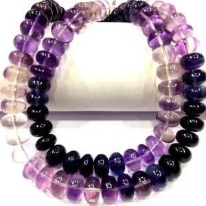 AAA+ QUALITY~~Natural Blue Fluorite Smooth Rondelle Beads Multi Shaded Rondelle Beads Fluorite Gemstone Beads Spectacular Fluorite Strand.