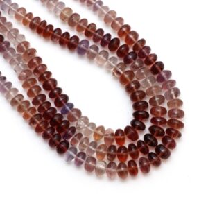Change Color Fluorite Smooth Rondelle Beads, 5 mm to 7 mm, Fluorite Jewelry Handmade Gift For Women, 18 Inches Full Strand, Price Per Strand