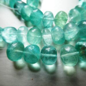 Green Fluorite Rondelle 10mm Beads- 4in Strand Translucent Gemstone -jewelry Making-craft Natural Beads