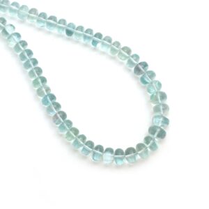 Green Fluorite Smooth Rondelle Beads, 6 mm to 8 mm, Fluorite Jewelry Handmade Gift For Women, 16 Inches Full Strand, Price Per Strand