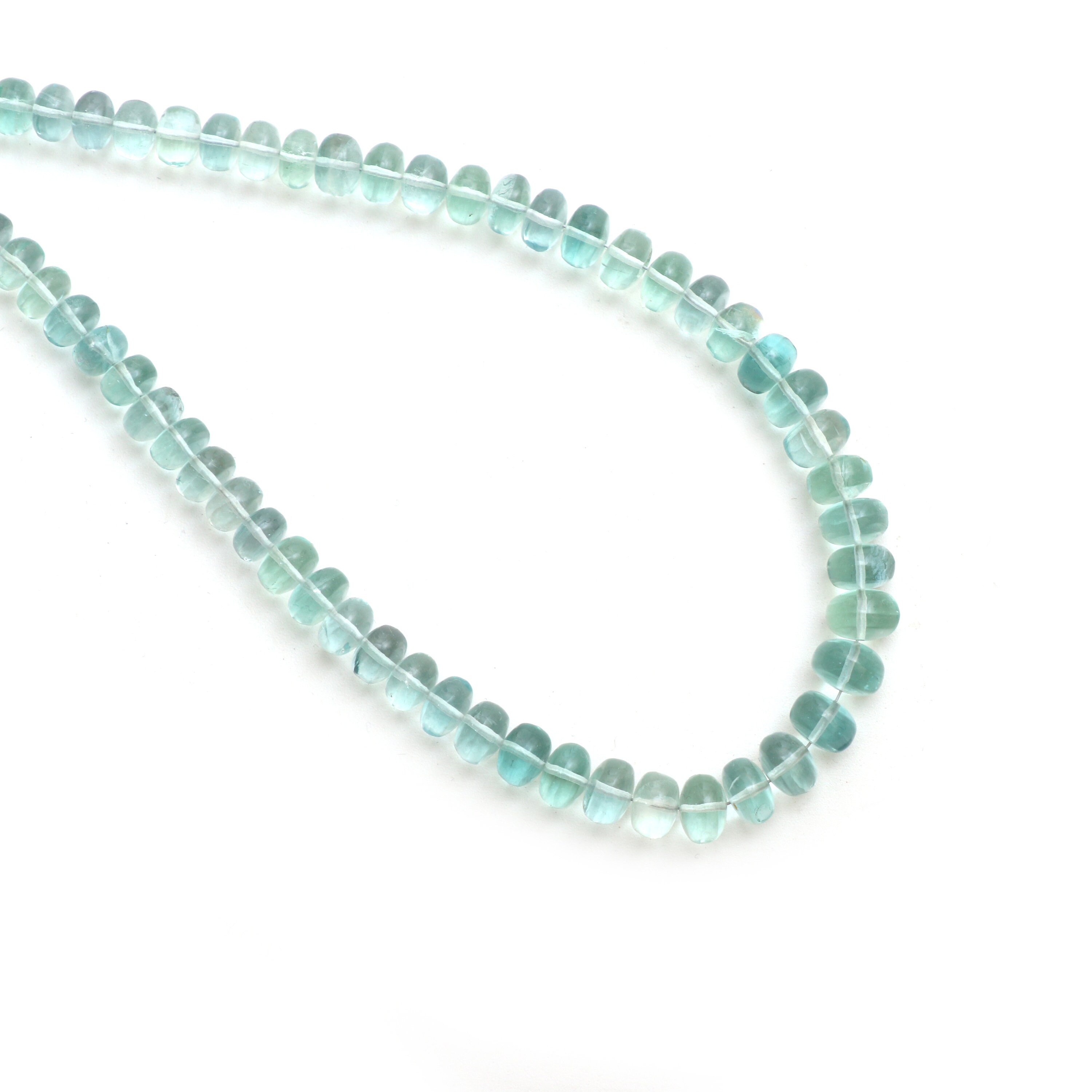 Green Fluorite Smooth Rondelle Beads, 6.5 Mm To 8.5 Mm, Fluorite Jewelry Handmade Gift For Women, 16 Inches Full Strand, Price Per Strand