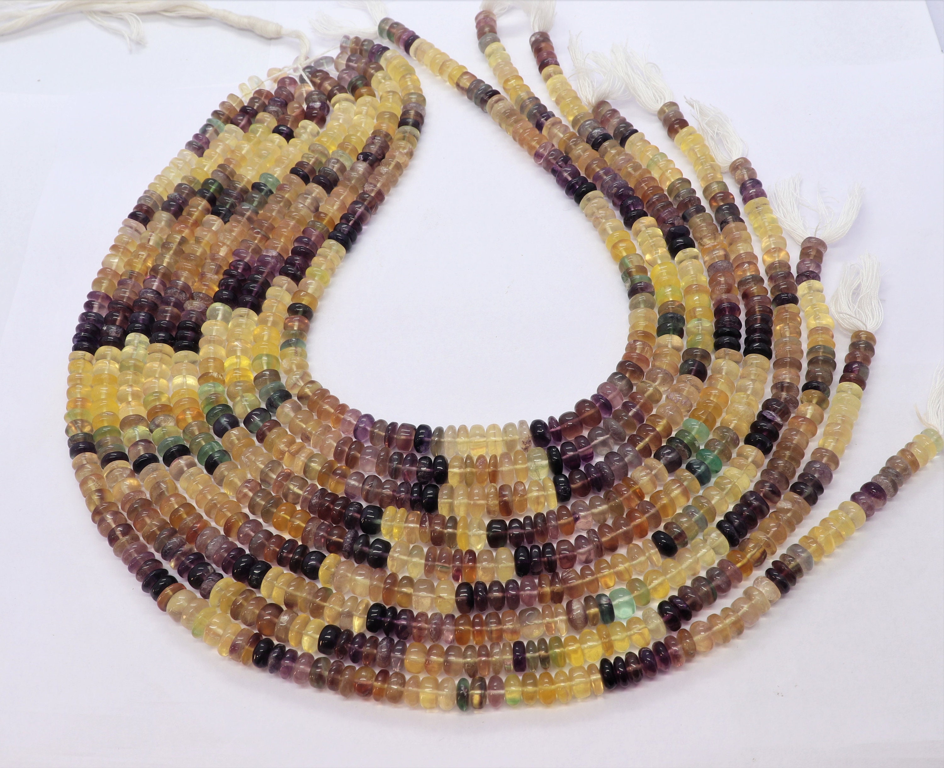 Natural Multi Fluorite Smooth Rondelle Beads, Multi Fluorite Smooth Beads 6.5-7 Mm Fluorite Rondelle Beads, 15" Plain Fluorite Beads Natural Multi Fluorite Smooth Rondelle Beads, Multi Fluorite Smooth Beads 6.5-7 Mm Fluorite Rondelle Beads, 15" Plain Fluorite Beads