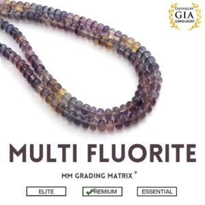 Natural Multi Fluorite Smooth Roundel Beads, 5.5 to 6 mm, Multi Fluorite Roundel Beads, 18 Inch Full Strand, Price Per Strand