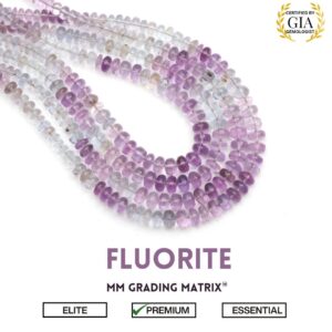 Natural Fluorite Smooth Rondelle Shape Beads, Fluorite Plain Gemstone Beads, Wholesale Loose Beads For Jewelry Making, Fluorite Beads 18"