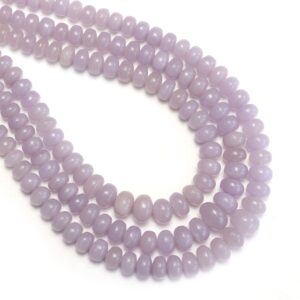 Natural Yttrium Fluorite Smooth Rondelle Beads | Unique Purple Fluorite | 6 mm to 10 mm | 18 Inch | Price Per Strand