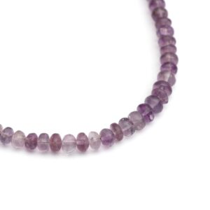 Fluorite Smooth Roundel Beads - 5 mm to 6.5 mm - Fluorite Roundel Beads - Gem Quality , 8 Inch/ 20 Cm Full Strand, Price Per Strand