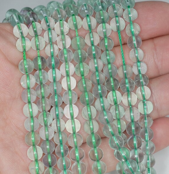 6mm Green Fluorite Gemstone Grade Aa Round Beads 15.5 Inch Full Strand Bulk Lot 1,2,6,12 And 50 (90187770-685)