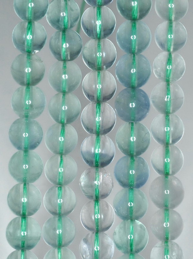 7mm Green Fluorite Gemstone Grade A Round Loose Beads 15.5 Inch Full Strand (90187749-687)