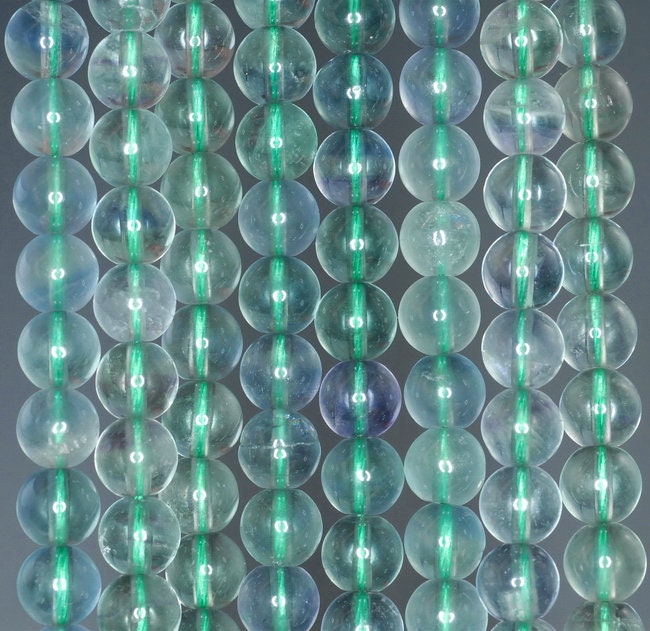 7mm Green Fluorite Gemstone Grade Aa Round Loose Beads 15.5 Inch Full Strand (90187754-687)