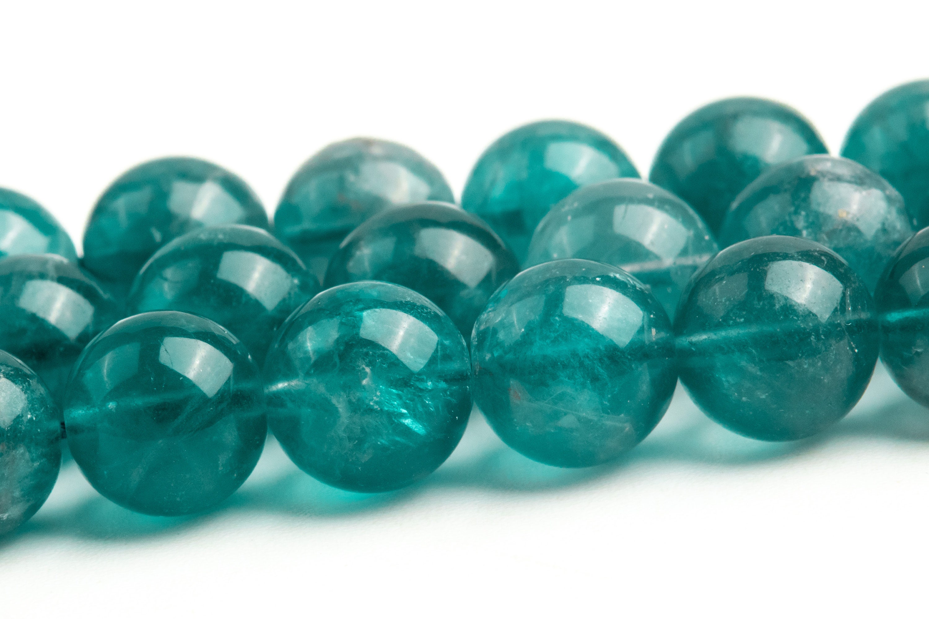 9-10mm Blue Green Fluorite Beads Grade Aa+ Genuine Natural Gemstone Round Loose Beads 15" / 7.5" Bulk Lot Options (124026)