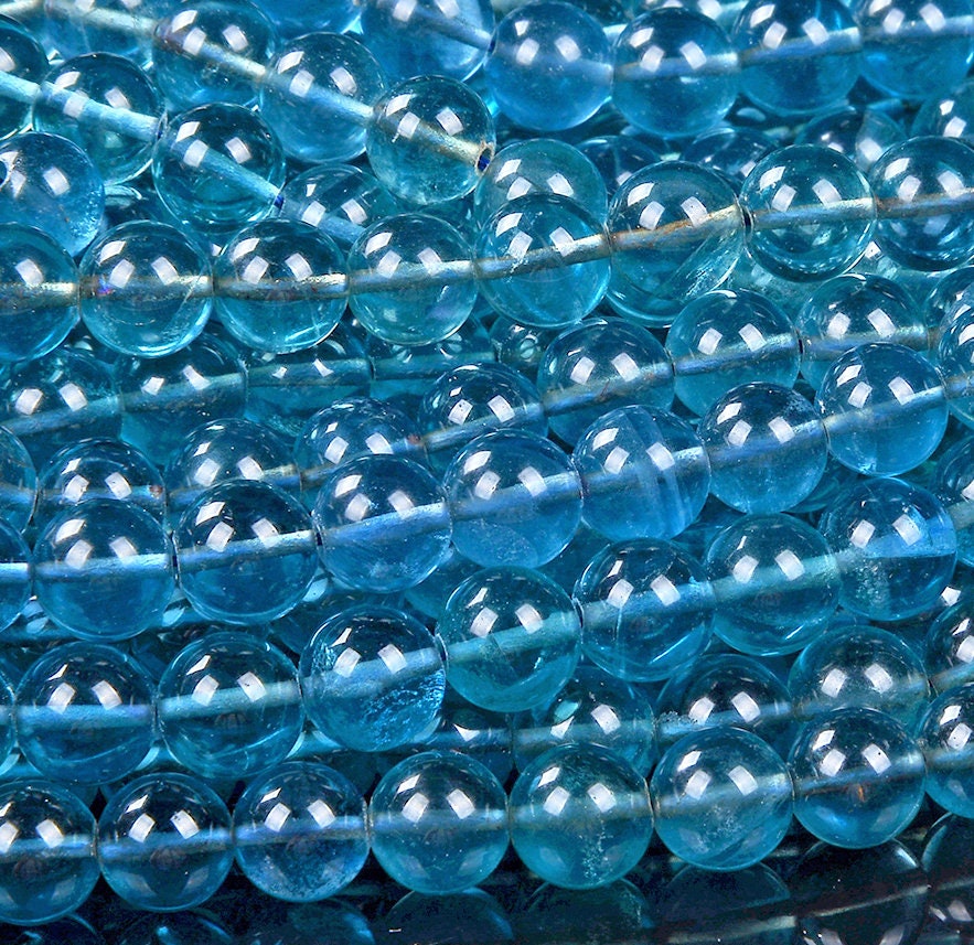 Natural Blue Fluorite Gemstone Grade Aaa Round 5mm 6mm 7mm 8mm 9mm Loose Beads (d454)