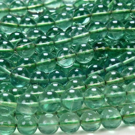 Natural Green Fluorite Gemstone Grade Aaa Round 5mm 6mm 7mm 8mm 9mm Loose Beads Bulk Lot 1,2,6,12 And 50 (d179)