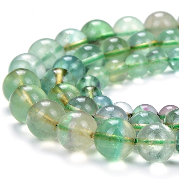 Natural Green Fluorite Gemstone Grade Aa Round 5mm 6mm 7mm 8mm 9mm Loose Beads Bulk Lot 1,2,6,12 And 50 (d441)