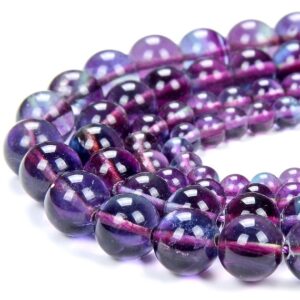 Natural Fluorite Purple Blue Gemstone Grade AA Round 5MM 6MM 7MM 8MM 9MM Loose Beads BULK LOT 1,2,6,12 and 50 (D333) Natural Fluorite Purple Blue Gemstone Grade AA Round 5MM 6MM 7MM 8MM 9MM Loose Beads BULK LOT 1,2,6,12 and 50 (D333)