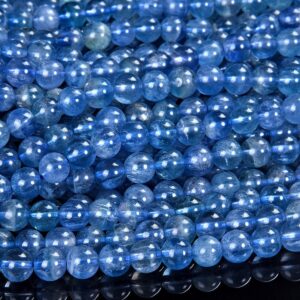 Natural Rare Feather Blue Fluorite Gemstone Grade AAA Round 6MM 6-7MM Loose Beads 7.5 inch Half Strand (D532) Natural Rare Feather Blue Fluorite Gemstone Grade AAA Round 6MM 6-7MM Loose Beads 7.5 inch Half Strand (D532)