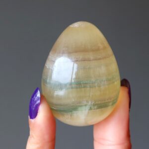 Fluorite Egg Yellow Rays Of Sunshine Focus Success Stone