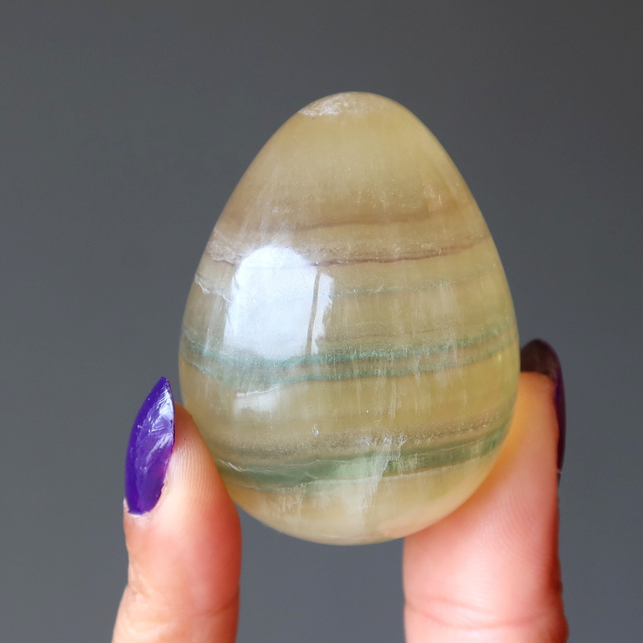 Fluorite Egg Yellow Rays Of Sunshine Focus Success Stone
