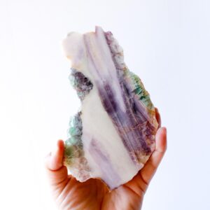 Nevada Fluorite in Fluorite - Half Polished Cut Slab