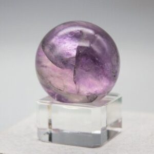 Fluorite Sphere: Healing Crystal Ball with Stand (30mm)