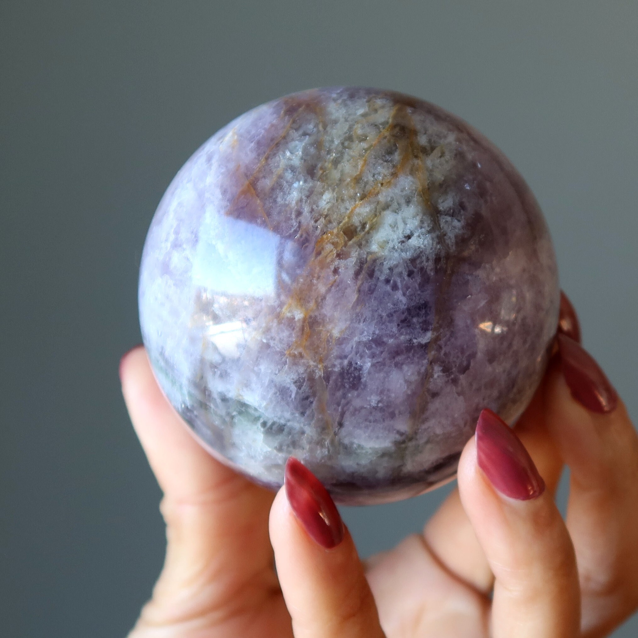 Fluorite Sphere Natural Discovery Earthy Rainbow Crystal Ball