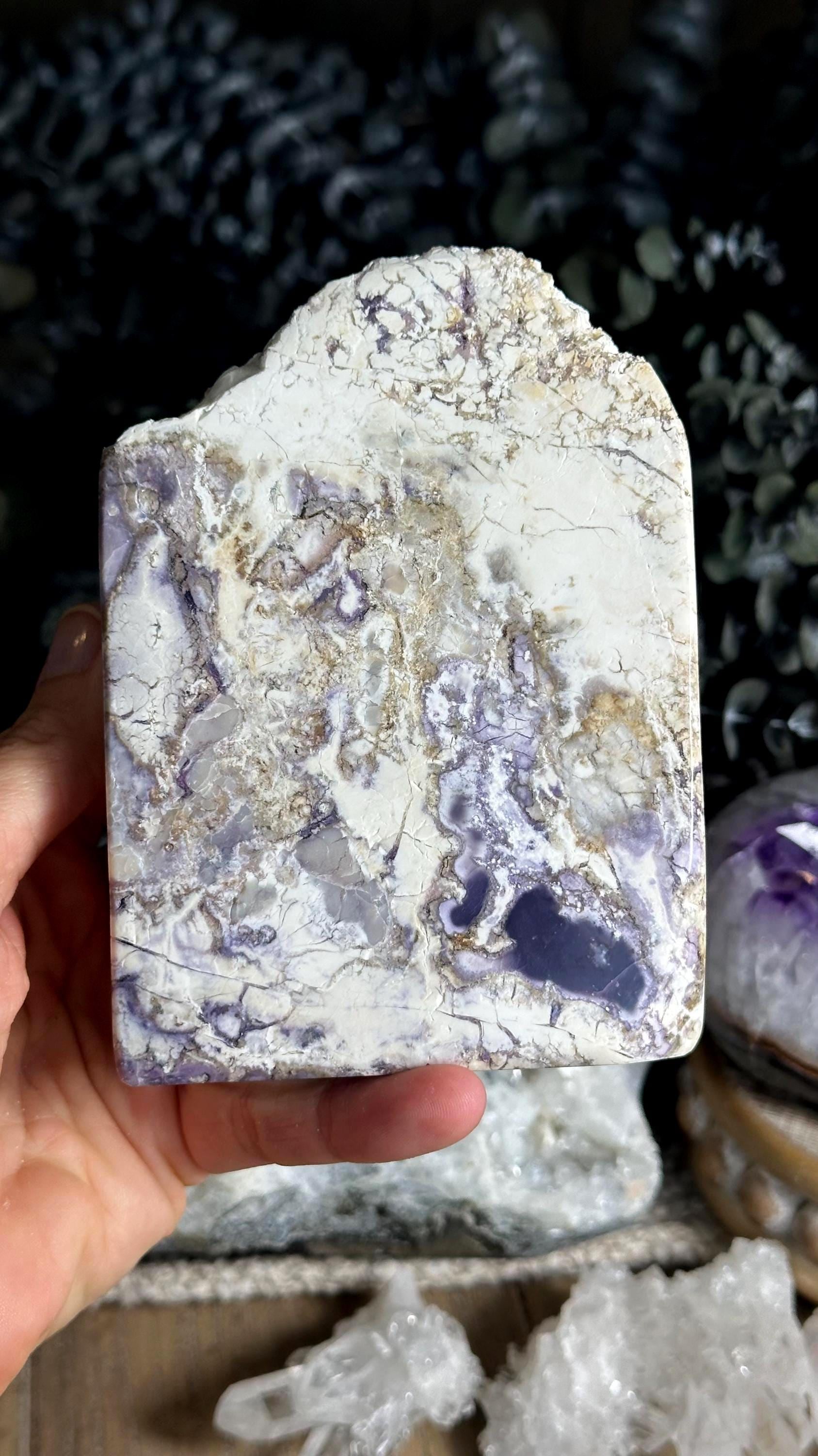 Standing Tiffany Stone Free Form, Utah Opalized Fluorite Standing Tiffany Stone Free Form, Utah Opalized Fluorite