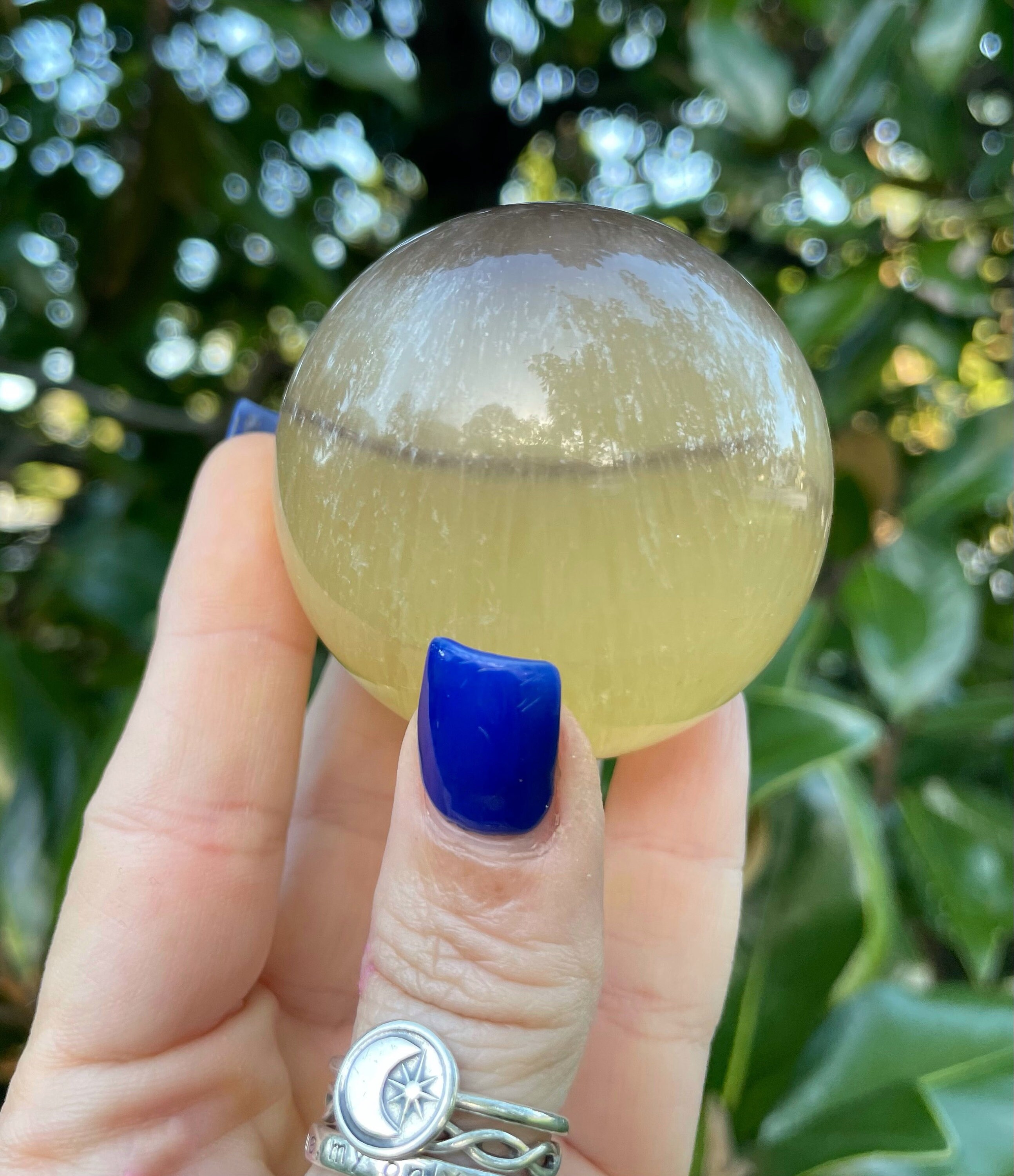 Yellow Fluorite Sphere, Yellow And Purple Fluorite, 2.25”