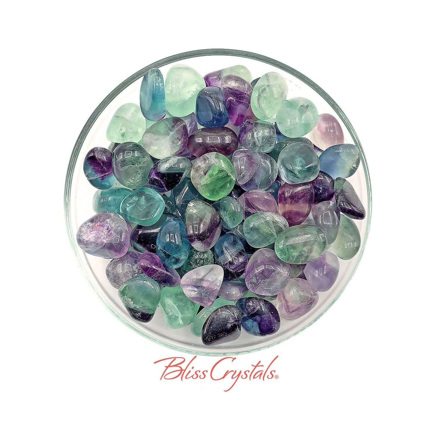Rainbow Fluorite Tumbled Stone Healing Crystal And Stone For Focus #ft05