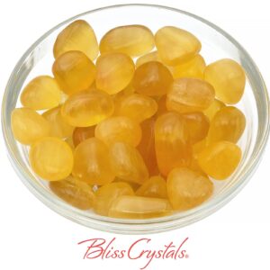1 Yellow Fluorite Tumbled Stone Grade A Healing Crystal And Stone #yf21