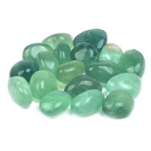 100 Grams Green Fluorite Tumbled Polished Natural Crystal Healing Pocket Stones Rock Collection