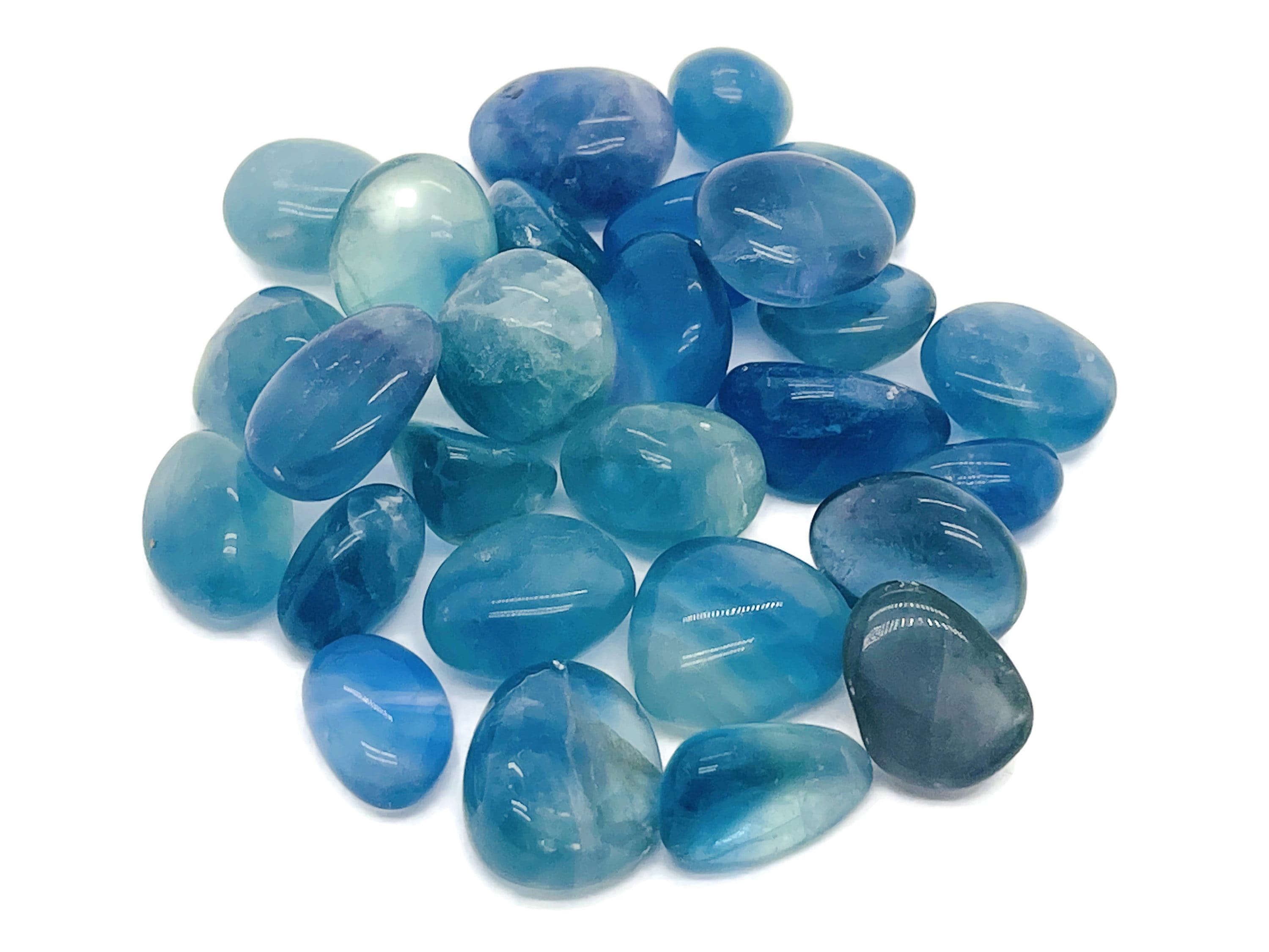 Blue Fluorite Tumbled Stone – Blue Fluorite Crystal Stone - Gemstone - Crystal – Healing Stone – Tu1212