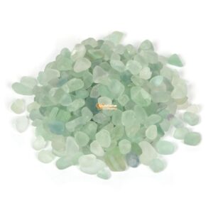 Frosted Green Fluorite Gemstone Polished Chips Crushed Tumbled Stone Crystal Healing Embellishments 100 Grams