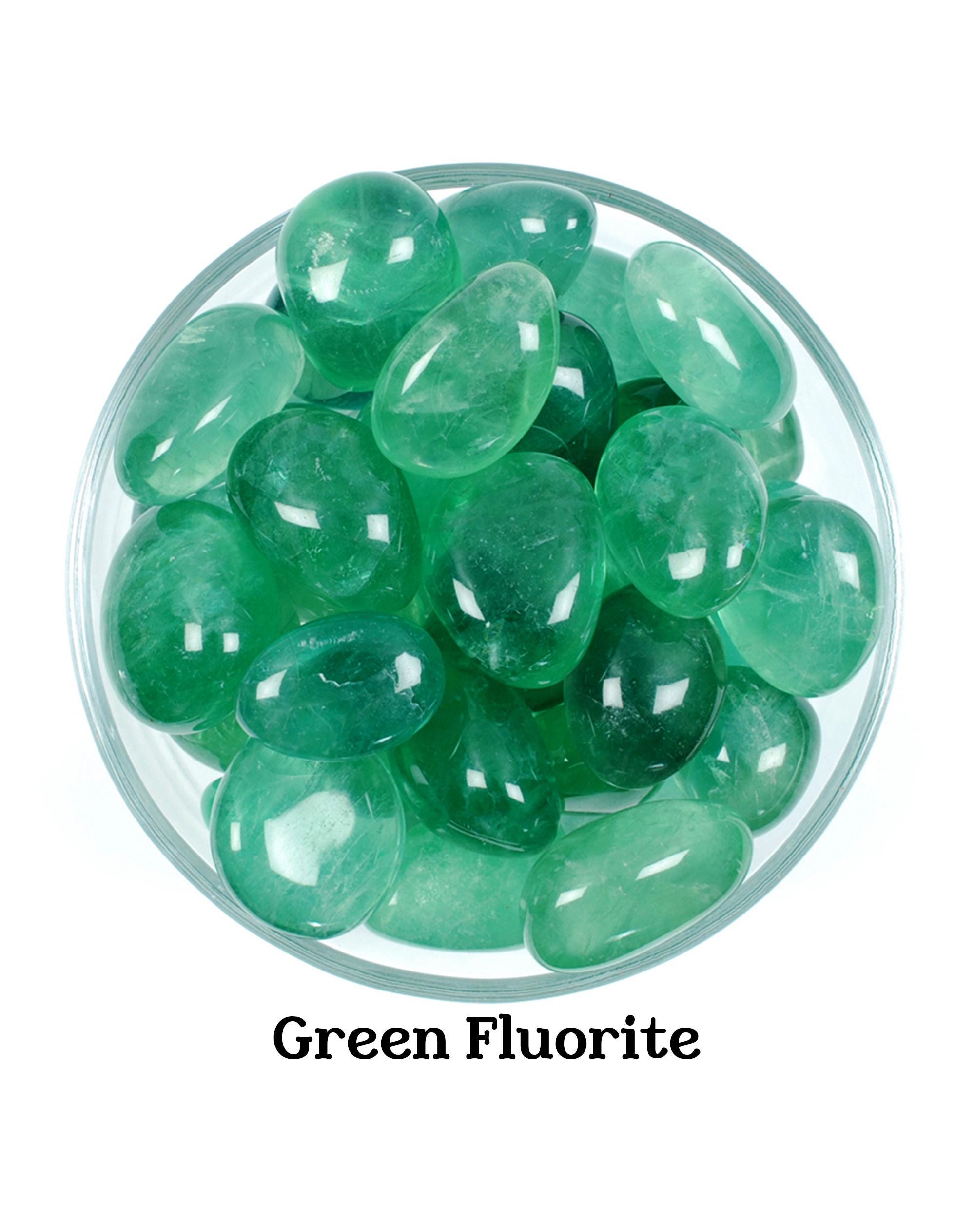 Green Fluorite Tumbled Stone, Gift For Crystal Lovers, Natural Green Healing Gemstone