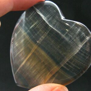 Large Tumbled Natural Fluorite Heart From China - 2.0" - 48.7 Grams