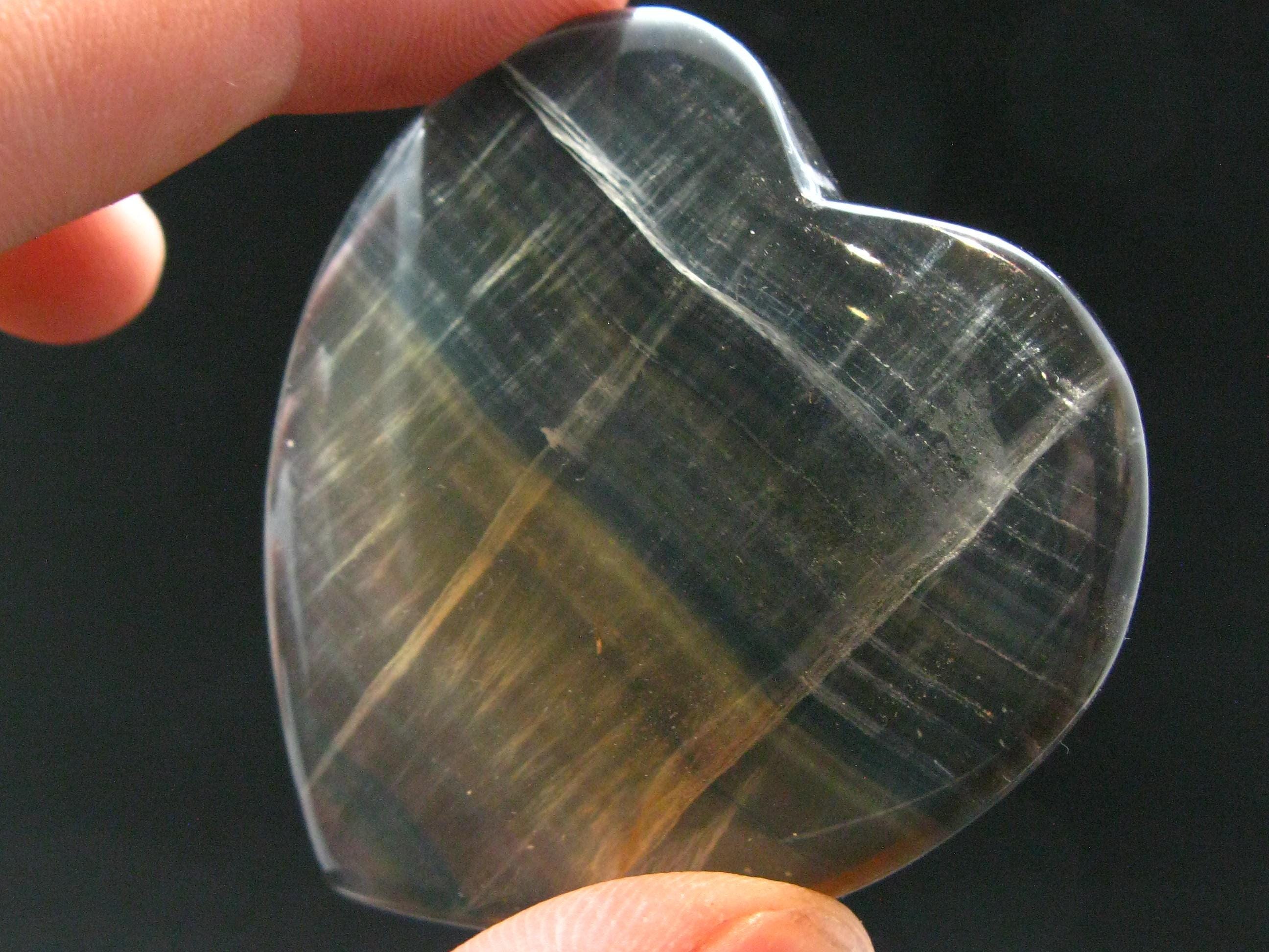 Large Tumbled Natural Fluorite Heart From China - 2.0" - 48.7 Grams Large Tumbled Natural Fluorite Heart From China - 2.0" - 48.7 Grams