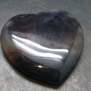 Large Tumbled Natural Fluorite Heart From China - 1.9" - 48.84 Grams