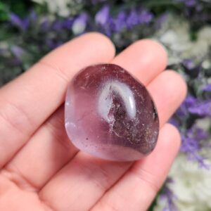 Purple Fluorite Tumbled Crystal: Polished Nigerian Fluorite