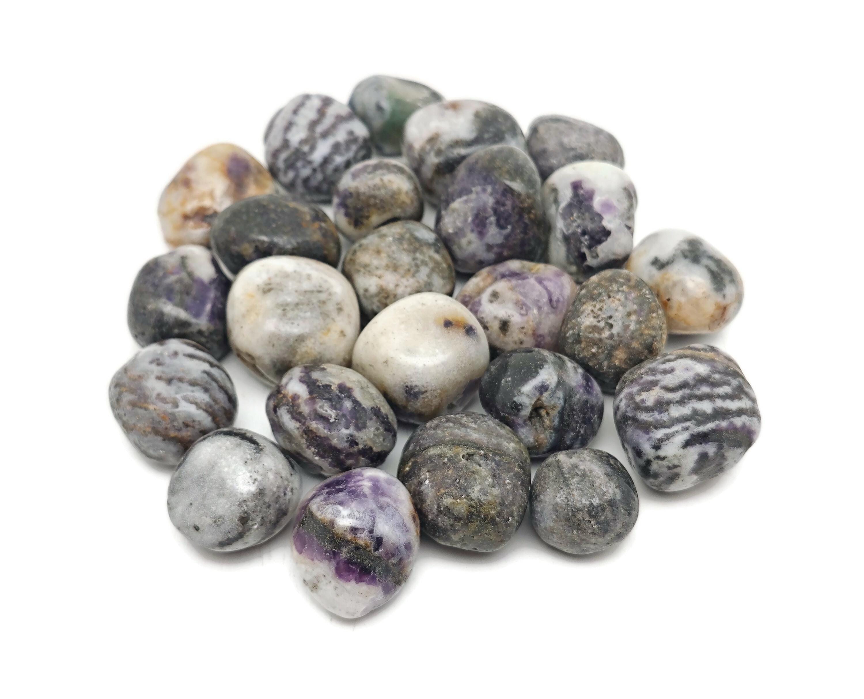Purple Fluorite Root Tumbled Stone - Geniune Crystals - Gift Your Best Friend – Healing Stones - Tu1333