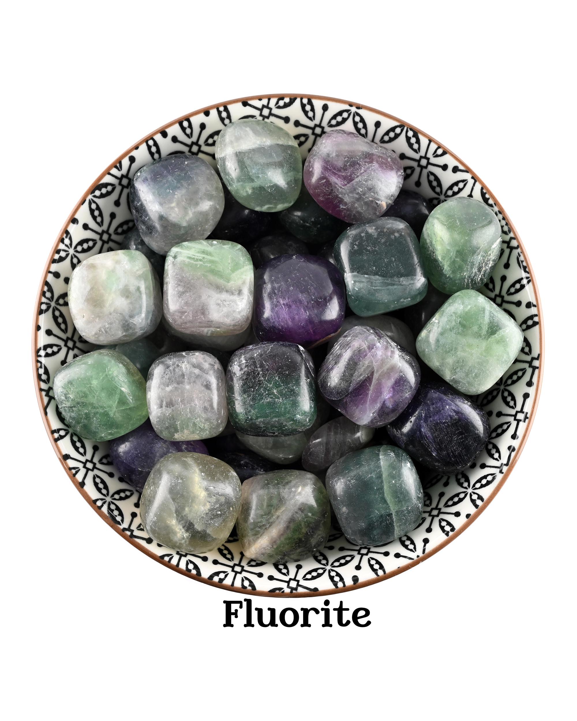 Fluorite Tumbled Stone, Mental Focus And Clarity, Third Eye Chakra Ritual Gem