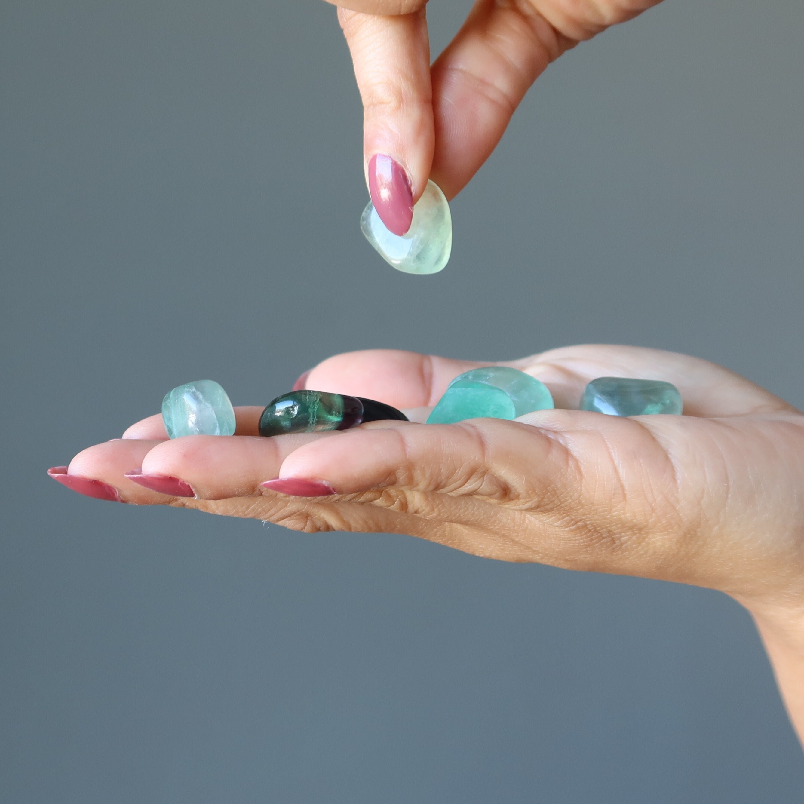 Fluorite Tumbled Stones Genius Glistening Green Gems Fluorite Tumbled Stones Genius Glistening Green Gems