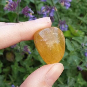 Tumbled Yellow Fluorite , Tumbled Fluorite, Ethically Sourced Crystals, Tumbled Stones , Yellow Fluorite Worry Stone
