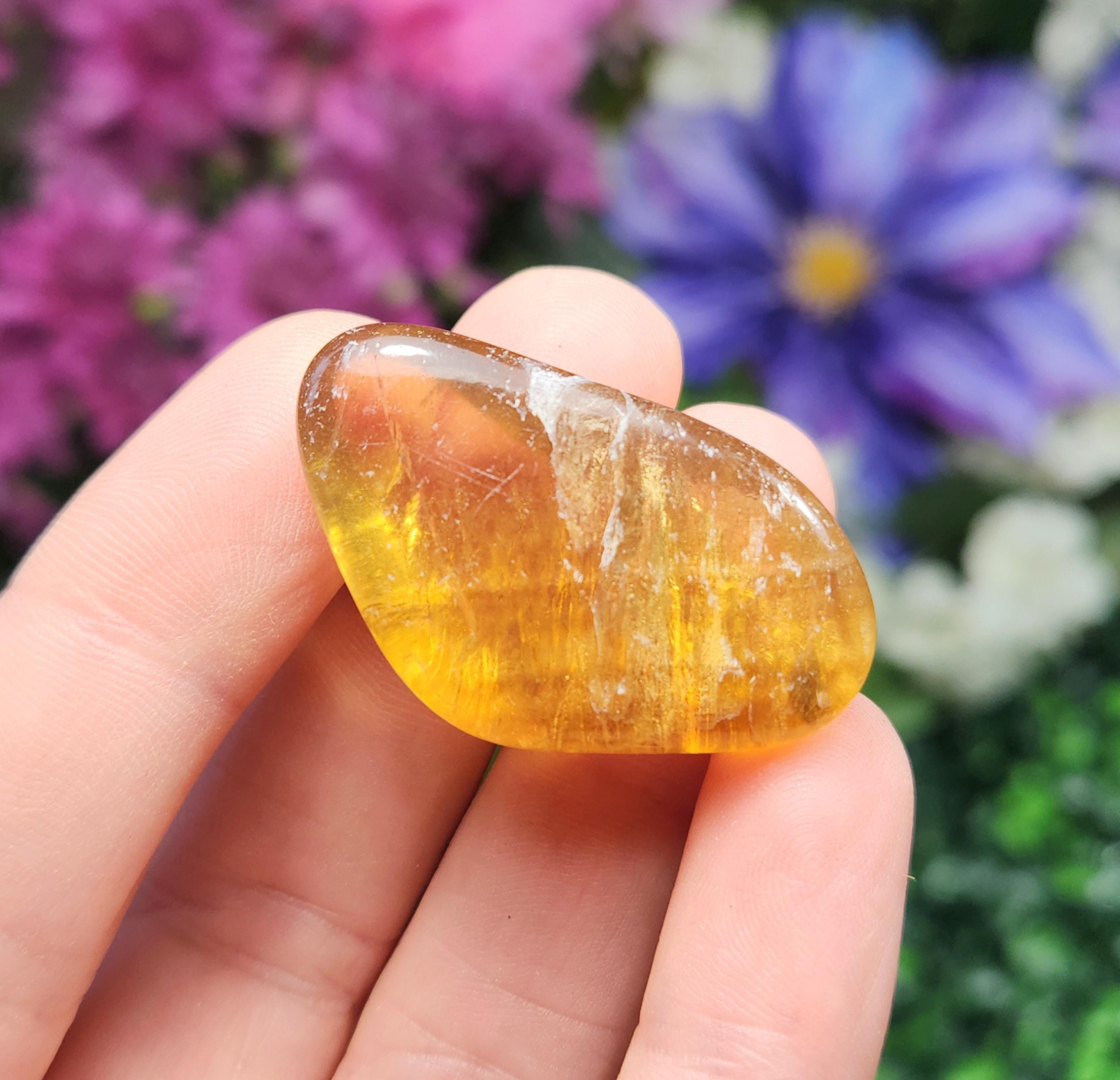 Yellow Fluorite - Fluorite Stone - Fluorite Crystal - Fluorite Specimen - Yellow Fluorite - Fluorite Crystal - Yellow Fluorite Tumbled